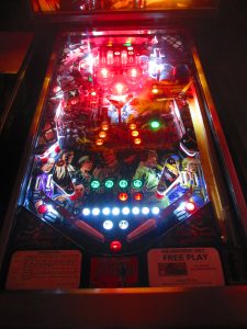 We can hardly blame him for being excited. Look at how beautiful this playfield turned out, with a super layer of Clearcoat.