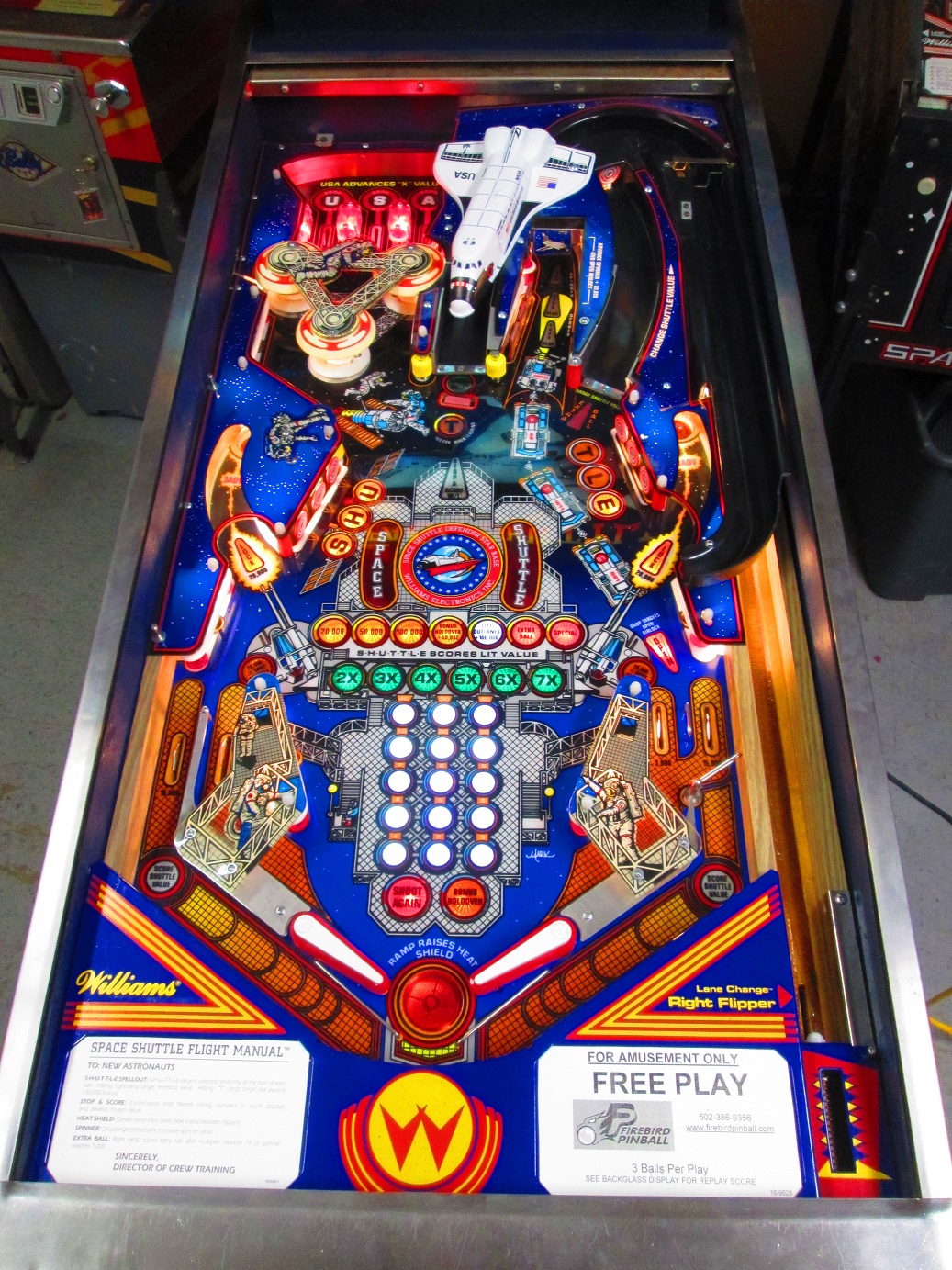 williams space shuttle pinball machine for sale
